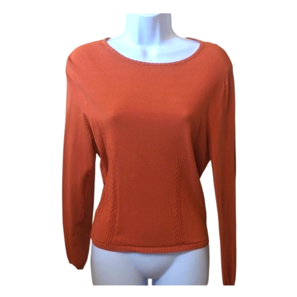 Oscar de la Renta Knit Crewneck Pullover Sweater